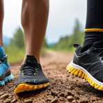 **

Prompt: "A close-up shot showcasing three different types of sneaker soles – rubber, TPU, and Vibram – highlighting their textures and features. The background is blurred to focus on the soles."

**