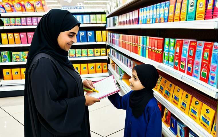 초등학교 학용품비 - **Prompt 1: Smart Early Shopping in a Hypermarket**
    "A vibrant, wide-angle shot of a spacious an...