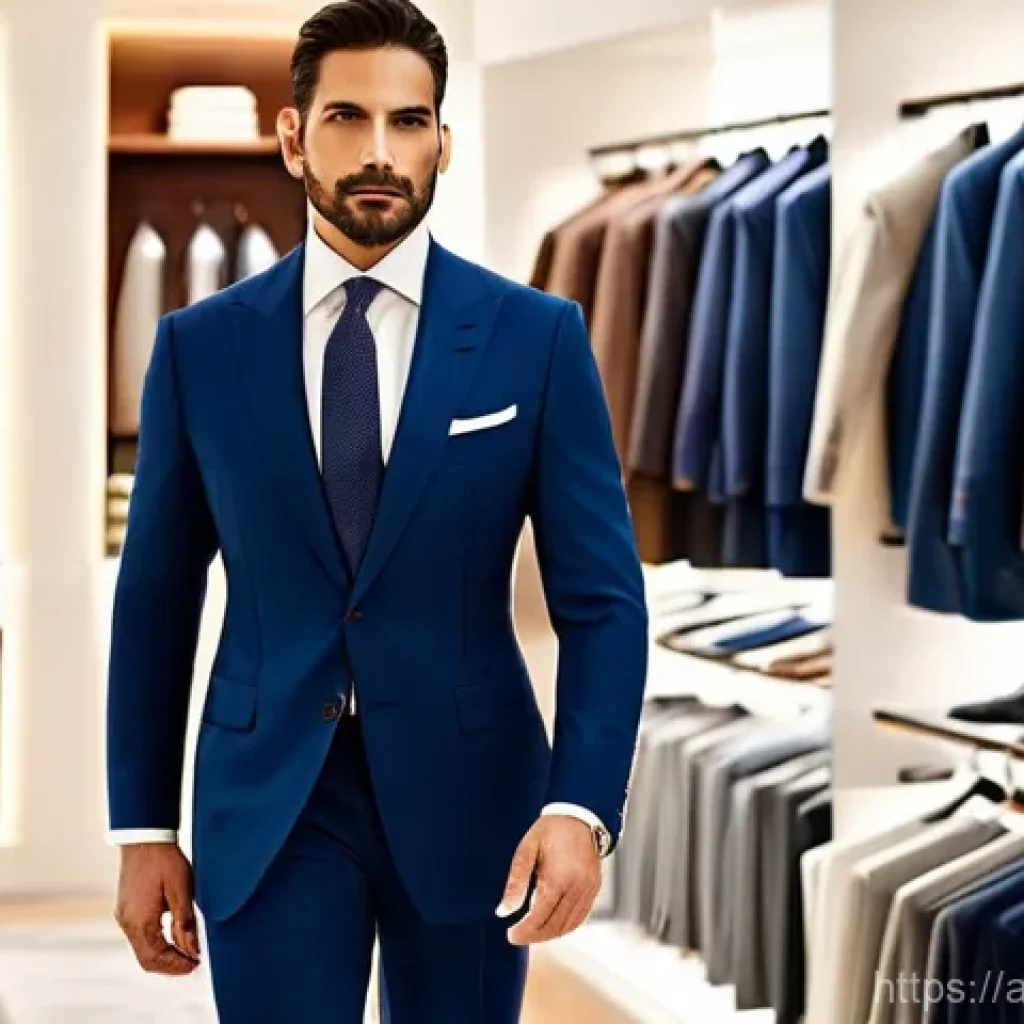 정장 맞춤 비용 - **Prompt 1: The Essence of Luxurious Fabric**
    "A distinguished gentleman, around 40-50 years old...