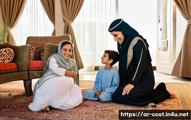 입양 비용 - **A Heartwarming Family Moment:**
    "A candid, heartwarming scene inside a beautifully decorated m...